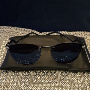Fendi Black and Silver Eyewear